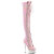 Pleaser DELIGHT-3029 Plateau Overknee Stiefel Lack Pink EU-35 / US-5