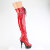 Pleaser DELIGHT-3029 Plateau Overknee Stiefel Lack Holograma Rot EU-37 / US-7