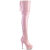 Pleaser DELIGHT-3063 Plateau Overknee Stiefel Lack Pink EU-40 / US-10