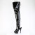 Pleaser DELIGHT-4017 Plateau Overknee Stiefel Lack Schwarz EU-41 / US-11
