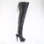 Pleaser DELIGHT-4019 Plateau Overknee Stiefel Kunstleder Schwarz EU-42 / US-12