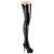 Pleaser DELIGHT-4050 Plateau Overknee Stiefel Lack Schwarz EU-37 / US-7