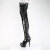 Pleaser DELIGHT-4050 Plateau Overknee Stiefel Lack Schwarz EU-37 / US-7