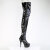 Pleaser DELIGHT-4050 Plateau Overknee Stiefel Lack Schwarz EU-38 / US-8