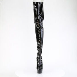 Pleaser DELIGHT-4063 Plateau Overknee Stiefel Lack...