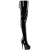 Pleaser DELIGHT-4063 Plateau Overknee Stiefel Lack Schwarz EU-35 / US-5