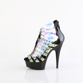 Pleaser DELIGHT-600-9 Plateau Stiefeletten Lack Holograma Bunt EU-36 / US-6