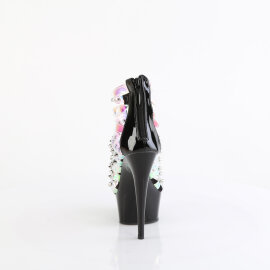 Pleaser DELIGHT-600-9 Plateau Stiefeletten Lack Holograma Bunt EU-35 / US-5
