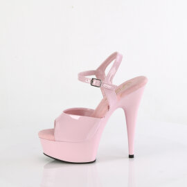 Pleaser DELIGHT-609 Plateau Sandaletten Lack Pink EU-35 / US-5