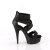 Pleaser DELIGHT-620 Plateau Sandaletten Stoff Schwarz EU-35 / US-5
