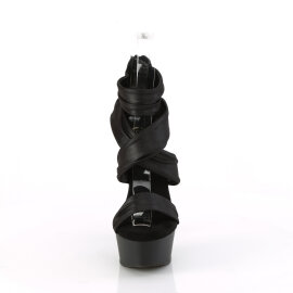 Pleaser DELIGHT-620 Plateau Sandaletten Stoff Schwarz...