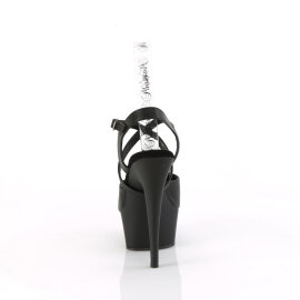 Pleaser DELIGHT-624-1 Plateau Sandaletten Kunstleder Schwarz EU-36 / US-6