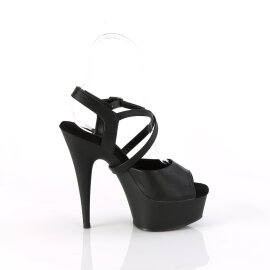 Pleaser DELIGHT-624-1 Plateau Sandaletten Kunstleder Schwarz EU-36 / US-6