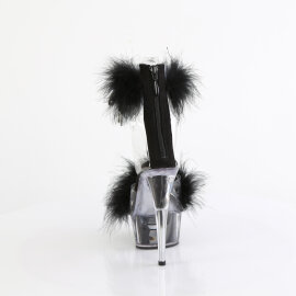 Pleaser DELIGHT-624F Plateau Sandaletten Clear Schwarz EU-35 / US-5