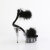 Pleaser DELIGHT-624F Plateau Sandaletten Clear Schwarz EU-35 / US-5