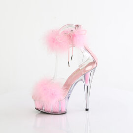 Pleaser DELIGHT-624F Plateau Sandaletten Clear Pink EU-42 / US-12