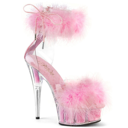 Pleaser DELIGHT-624F Plateau Sandaletten Clear Pink EU-35 / US-5
