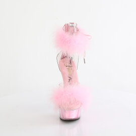 Pleaser DELIGHT-624F Plateau Sandaletten Clear Pink EU-38...