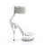 Pleaser DELIGHT-624RS Plateau Sandaletten Clear Strass Transparent Silber EU-36 / US-6