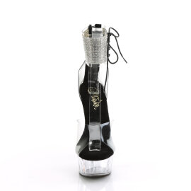 Pleaser DELIGHT-624RS Plateau Sandaletten Clear Strass...