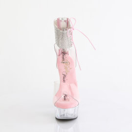Pleaser DELIGHT-624RS Plateau Sandaletten Clear Strass...