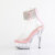 Pleaser DELIGHT-624RS Plateau Sandaletten Clear Strass Silber EU-38 / US-8