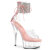 Pleaser DELIGHT-624RS Plateau Sandaletten Clear Strass Silber EU-40 / US-10