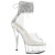Pleaser DELIGHT-624RS-02 Plateau Sandaletten Clear Strass Transparent EU-37 / US-7