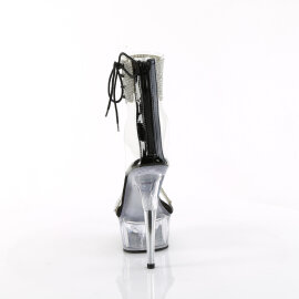 Pleaser DELIGHT-627RS Plateau Sandaletten Clear Strass Transparent EU-37 / US-7
