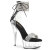 Pleaser DELIGHT-627RS Plateau Sandaletten Clear Strass Transparent EU-37 / US-7