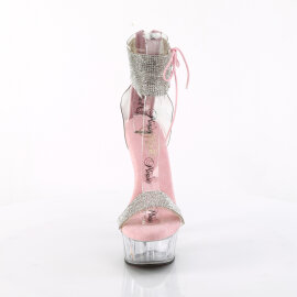 Pleaser DELIGHT-627RS Plateau Sandaletten Clear Strass...