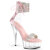 Pleaser DELIGHT-627RS Plateau Sandaletten Clear Strass Silber EU-35 / US-5