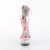 Pleaser DELIGHT-627RS Plateau Sandaletten Clear Strass Silber EU-35 / US-5