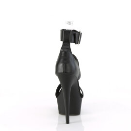 Pleaser DELIGHT-629 Plateau Sandaletten Kunstleder Schwarz EU-35 / US-5