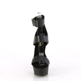 Pleaser DELIGHT-629 Plateau Sandaletten Kunstleder Schwarz EU-37 / US-7