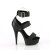 Pleaser DELIGHT-629 Plateau Sandaletten Kunstleder Schwarz EU-37 / US-7