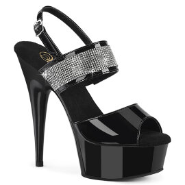 Pleaser DELIGHT-639 Plateau Sandaletten Lack Schwarz...