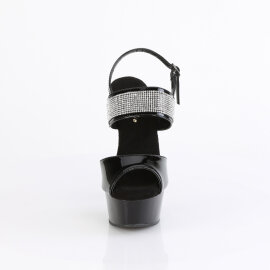 Pleaser DELIGHT-639 Plateau Sandaletten Lack Schwarz...