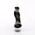 Pleaser DELIGHT-641 Plateau Sandaletten Stoff Clear Schwarz EU-35 / US-5