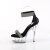 Pleaser DELIGHT-641 Plateau Sandaletten Stoff Clear Schwarz EU-35 / US-5