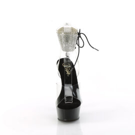 Pleaser DELIGHT-691-2RS Plateau Sandaletten Clear Strass...