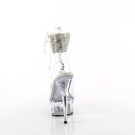 Pleaser DELIGHT-691-2RS Plateau Sandaletten Clear Strass Transparent EU-36 / US-6