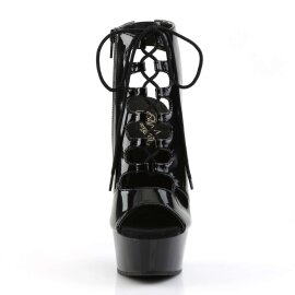 Pleaser Stiefelette DELIGHT-600-20 Schwarz EU-35 / US-5