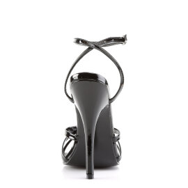 Devious DOMINA-108 Sandaletten Lack Schwarz EU-36 / US-6