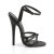Devious DOMINA-108 Sandaletten Kunstleder Schwarz EU-35 / US-5