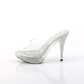 Fabulicious ELEGANT-401 Plateau Pantoletten Clear EU-36 / US-6