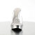 Fabulicious ELEGANT-401 Plateau Pantoletten Chrom Clear Silber EU-39 / US-9