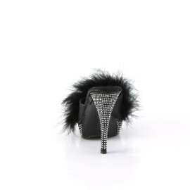 Fabulicious ELEGANT-401F Plateau Pantoletten Kunstleder Schwarz EU-36 / US-6