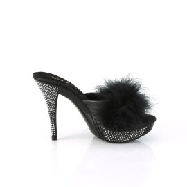 Fabulicious ELEGANT-401F Plateau Pantoletten Kunstleder Schwarz EU-40 / US-10
