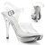 Fabulicious ELEGANT-408 Plateau Sandaletten Chrom Clear Silber EU-35 / US-5
